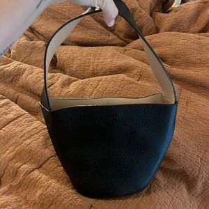 Cuyana Black Bucket Leather Bag